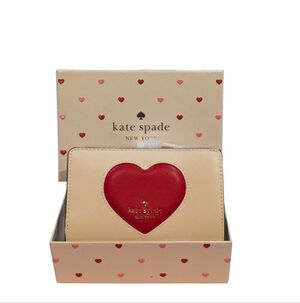 NIB Kate Spade ♠️ Madison Puffy Heart Medium Bifold Wallet